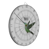 Schwertbillige Darstellung des Kolibris-Cartoon Dartscheibe (Vorderseite Links)