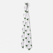 Schwertbillige Darstellung des Kolibris-Cartoon Krawatte (Rückseite)