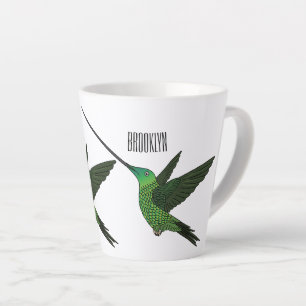 Schwertbillige Darstellung des Kolibris-Cartoon Milchtasse