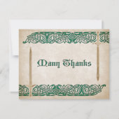 Schwerter Celtic Wedding Dankeskarte (Vorderseite)