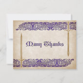 Schwerter Celtic Wedding Dankeskarte (Vorderseite)