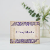 Schwerter Celtic Wedding Dankeskarte (Stehend Vorderseite)