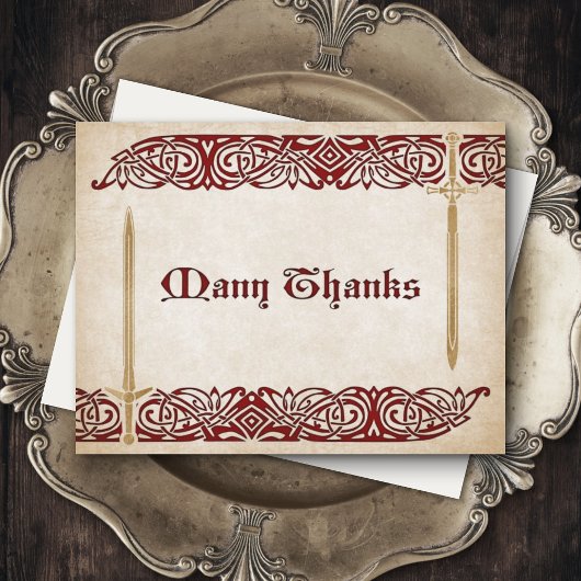 Schwerter Celtic Wedding Dankeskarte