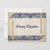 Schwerter Celtic Wedding Dankeskarte (Vorderseite)