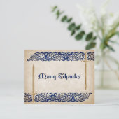 Schwerter Celtic Wedding Dankeskarte (Stehend Vorderseite)