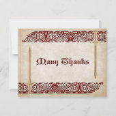 Schwerter Celtic Wedding Dankeskarte (Vorderseite)