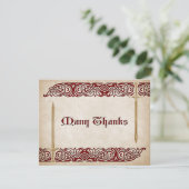 Schwerter Celtic Wedding Dankeskarte (Stehend Vorderseite)