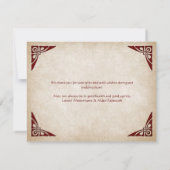 Schwerter Celtic Wedding Dankeskarte (Rückseite)