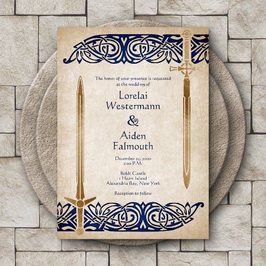 Schwerter Celtic Wedding Einladung