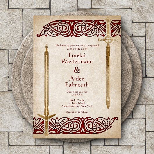 Schwerter Celtic Wedding Einladung