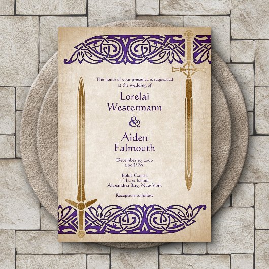 Schwerter Celtic Wedding Einladung