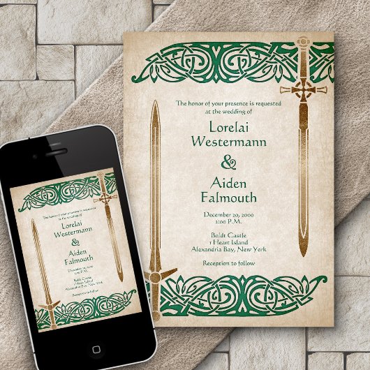 Schwerter Celtic Wedding Einladung