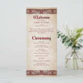 Schwerter Celtic Wedding Program (Stehend Vorderseite)
