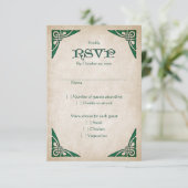 Schwerter Celtic Wedding RSVP Karte (Stehend Vorderseite)