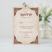 Schwerter Celtic Wedding RSVP Karte (Stehend Vorderseite)