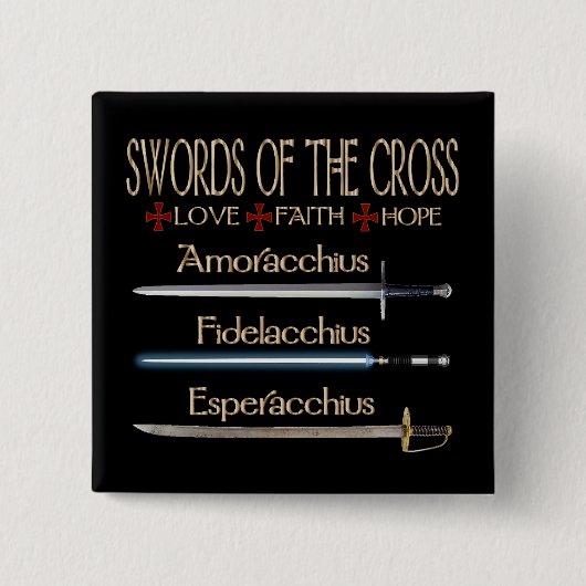 Schwerter der Dresdner Fans Button (Vorderseite)