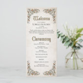 Schwerter Gamer Fantasy Wedding Program (Stehend Vorderseite)