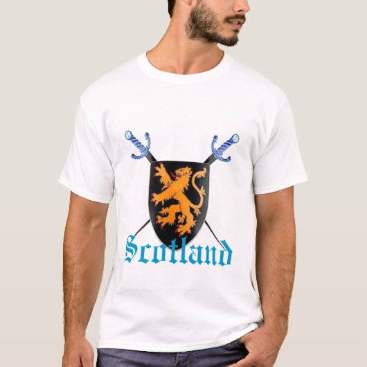 Schwerter kreuzten Schottland-Wappen T-Shirt (Vorderseite)