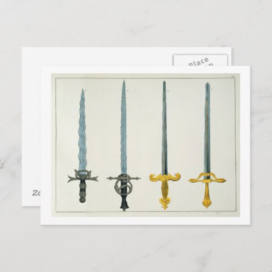 Schwerter, Platte von 'einer Geschichte der Postkarte (Vorne/Hinten)