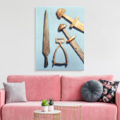 Schwerter, Treppe und Speere Leinwanddruck (Insitu (Wohnzimmer))