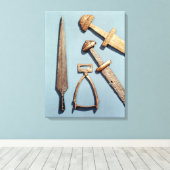 Schwerter, Treppe und Speere Leinwanddruck (Insitu (Holzboden))