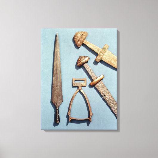 Schwerter, Treppe und Speere Leinwanddruck (Vorderseite)