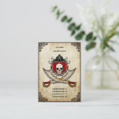 Schwerter und Herz - Geschäfts-Karte Visitenkarte (Stehend Vorderseite)