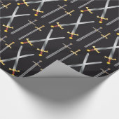 Schwerter Verpackungs-Papier Geschenkpapier (Ecke)