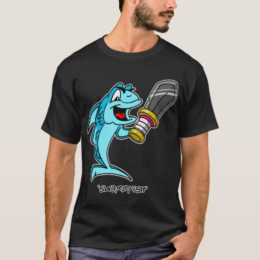 Schwertfisch Charakter T-Shirt (Vorderseite)