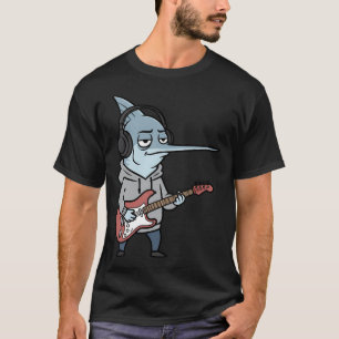 Schwertfisch-Gitarrespieler – Müde, aber coole M T-Shirt