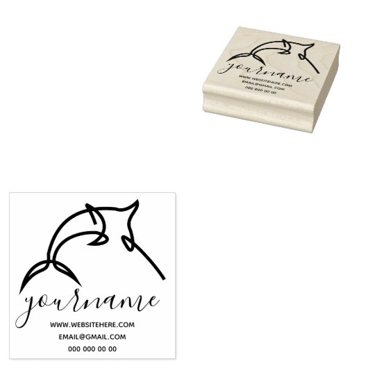 Schwertfisch Gummistempel (Stempel)