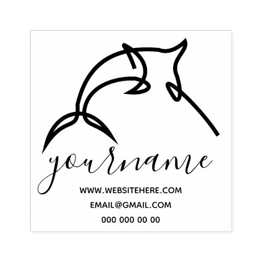 Schwertfisch Gummistempel (Prägung)