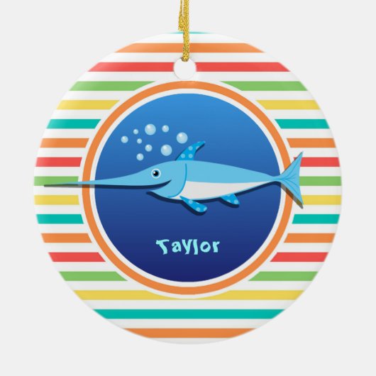 Schwertfisch; Hellknollen Keramikornament (Hinten)