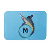 Schwertfisch Jumping Monogram Badematte (Vorderseite)