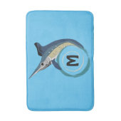 Schwertfisch Jumping Monogram Badematte (Vorderseite Vertikal)