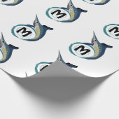 Schwertfisch Jumping Monogram Geschenkpapier (Ecke)
