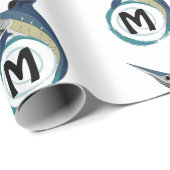 Schwertfisch Jumping Monogram Geschenkpapier (Rolleneckpunkt)