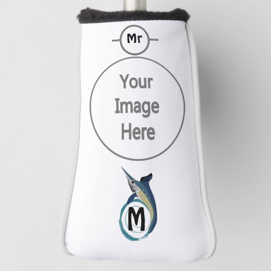 Schwertfisch Jumping Monogram Golf Headcover (Rotieren 90)