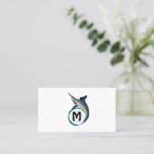 Schwertfisch Jumping Monogram Visitenkarte (Stehend Vorderseite)