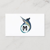 Schwertfisch Jumping Monogram Visitenkarte (Vorderseite)