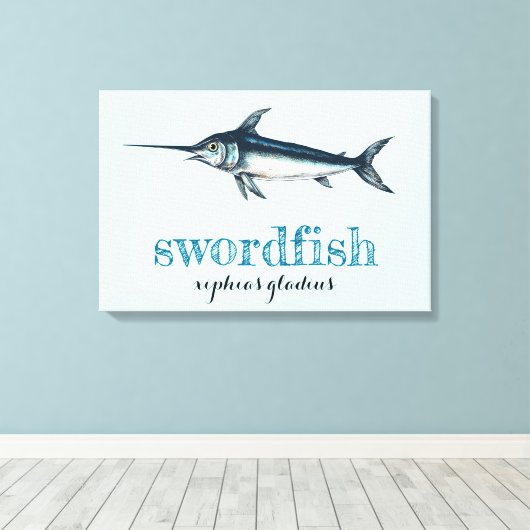 Schwertfisch Leinwand (Insitu (Holzboden))