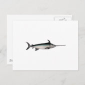 Schwertfisch-Logo Postkarte (Vorne/Hinten)