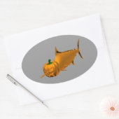 Schwertfisch Ovaler Aufkleber (Umschlag)