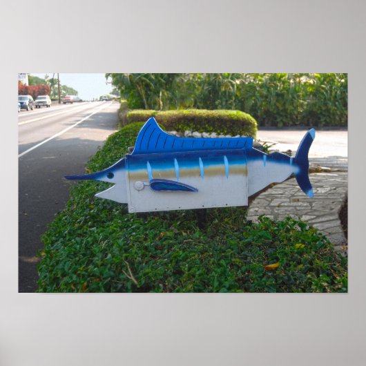 Schwertfisch-Postfach auf der Insel Hawaii Poster (Vorne)