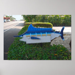 Schwertfisch-Postfach auf der Insel Hawaii Poster