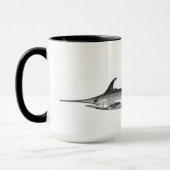 Schwertfisch-Tasse, wissenschaftliche Illustration Tasse (Links)