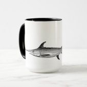 Schwertfisch-Tasse, wissenschaftliche Illustration Tasse (Vorderseite Links)
