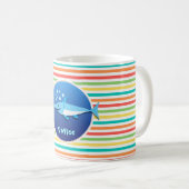 Schwertfische; Helle Regenbogen-Streifen Kaffeetasse (VorderseiteRechts)