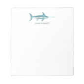 Schwertfischfang Notizblock (Vorderseite)