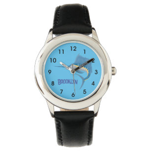 Schwertfischfisch Cartoon Illustration Armbanduhr